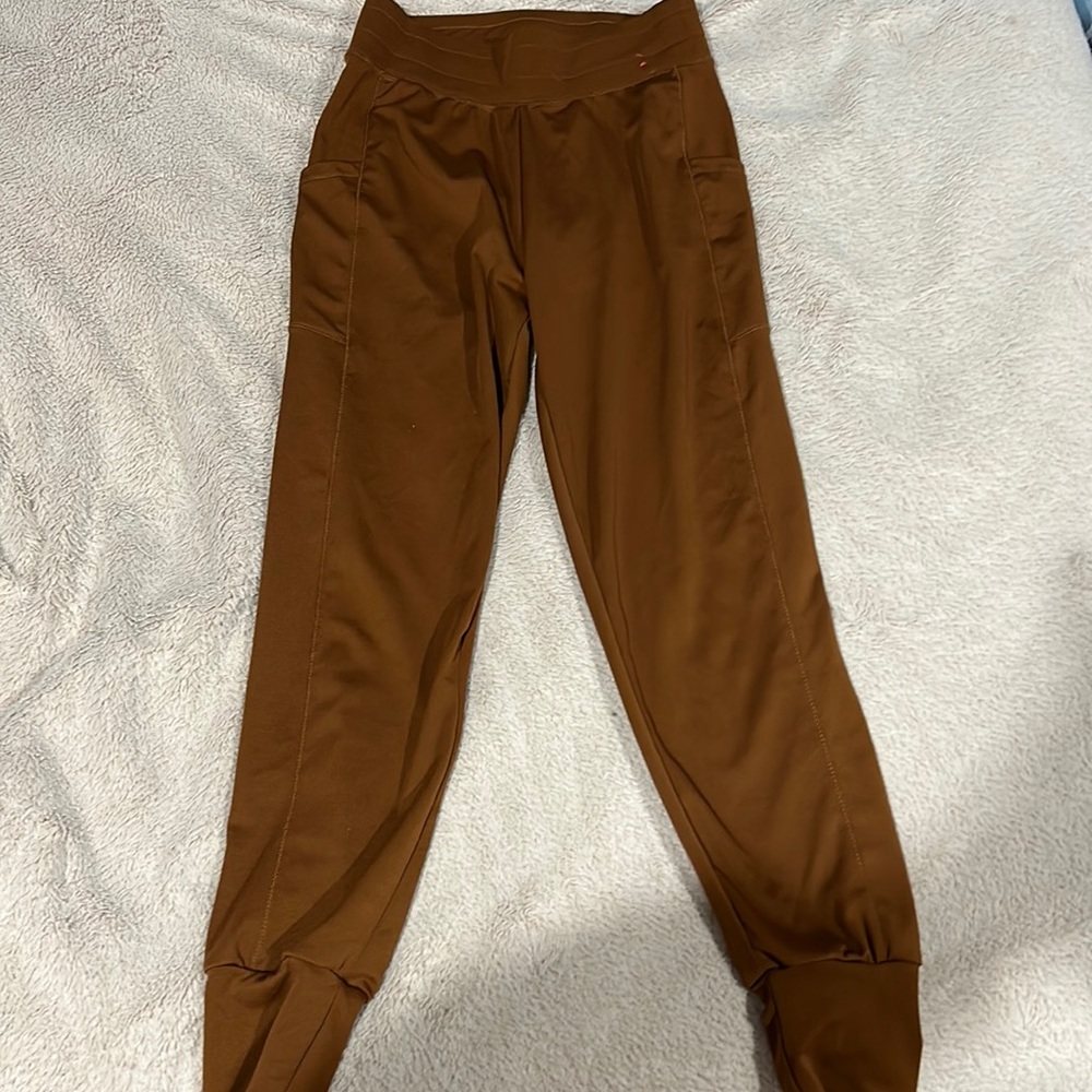 Brown athletic joggers